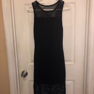 Mesh and black dress